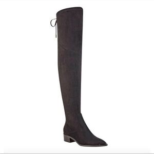 MARC FISHER Yuna Over the Knee Tie Back
Boot Taupe Gray Size 8